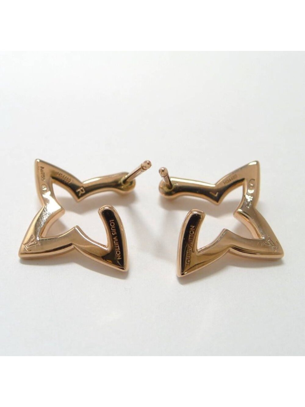 Louis Vuitton Earrings Hoop Ombre Blossom 18k Pink Gold Diamond - Picture 3 of 7